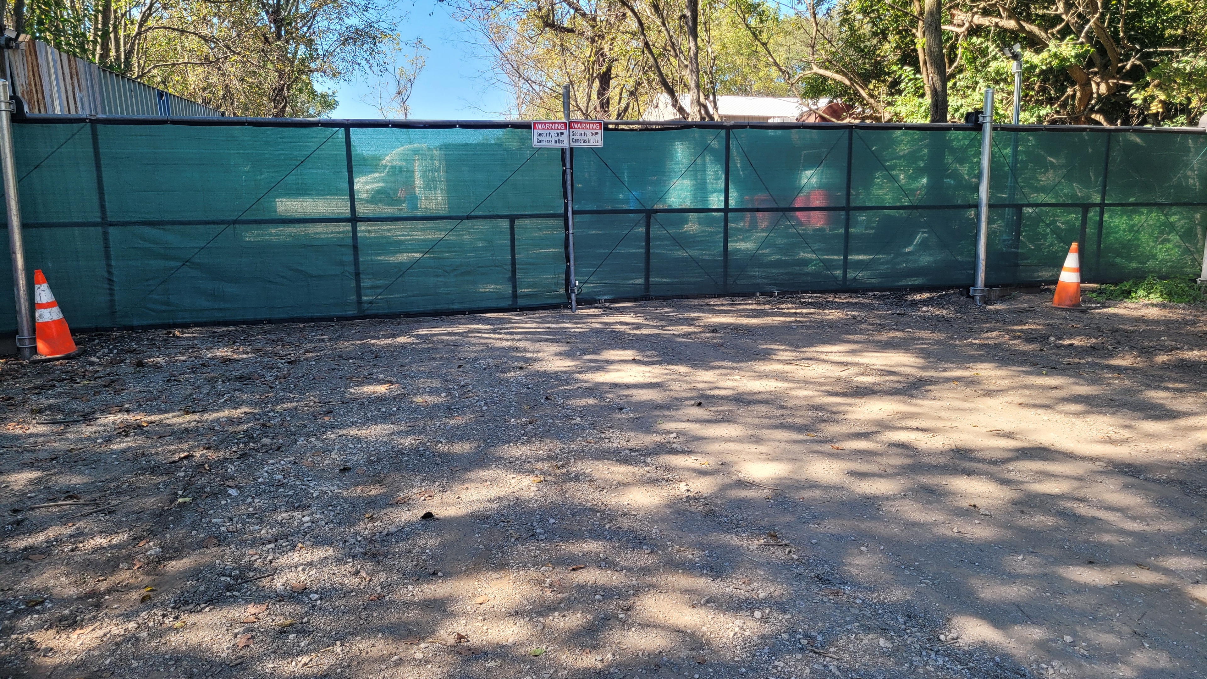 Motorcycle storage outdoor lot